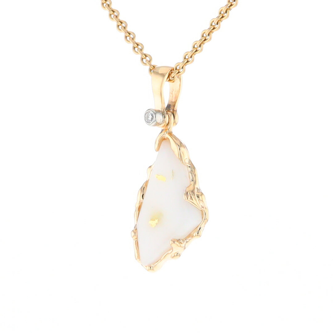 Gold Quartz Freeform Pendant (G2)