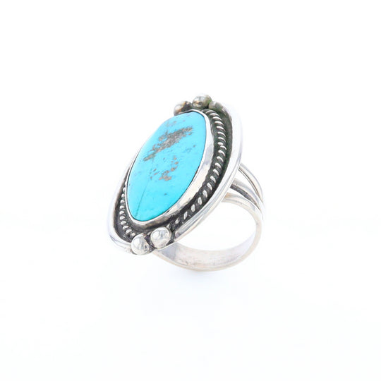 Long Oval Turquoise Ring