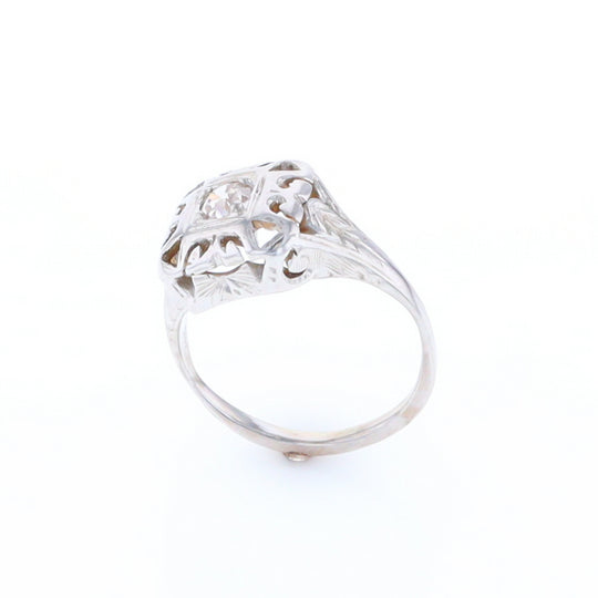 Vintage Square Top Diamond Ring