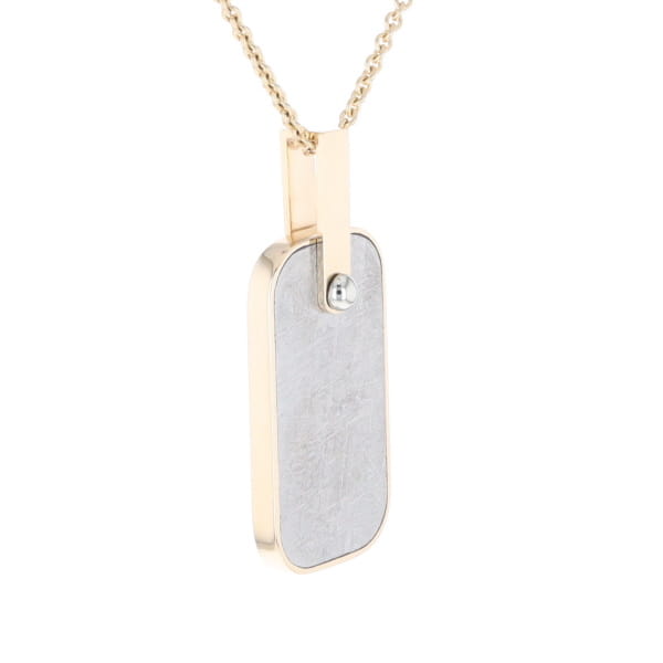 Meteorite Reversible Dog Tag Pendant