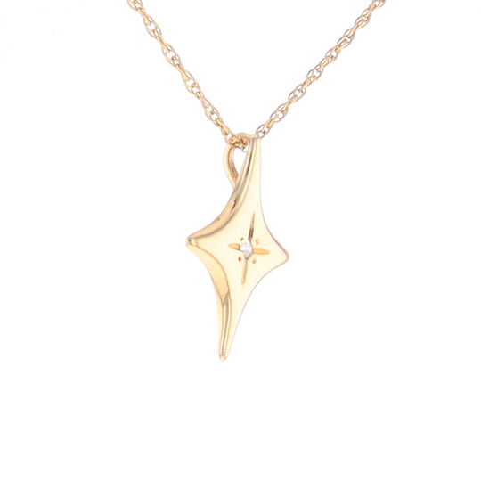 North Star Pendant Diamond Solitaire