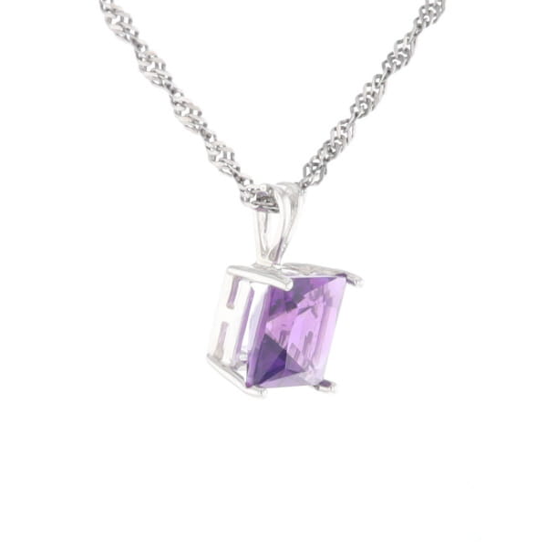 Amethyst Solitaire Pendant