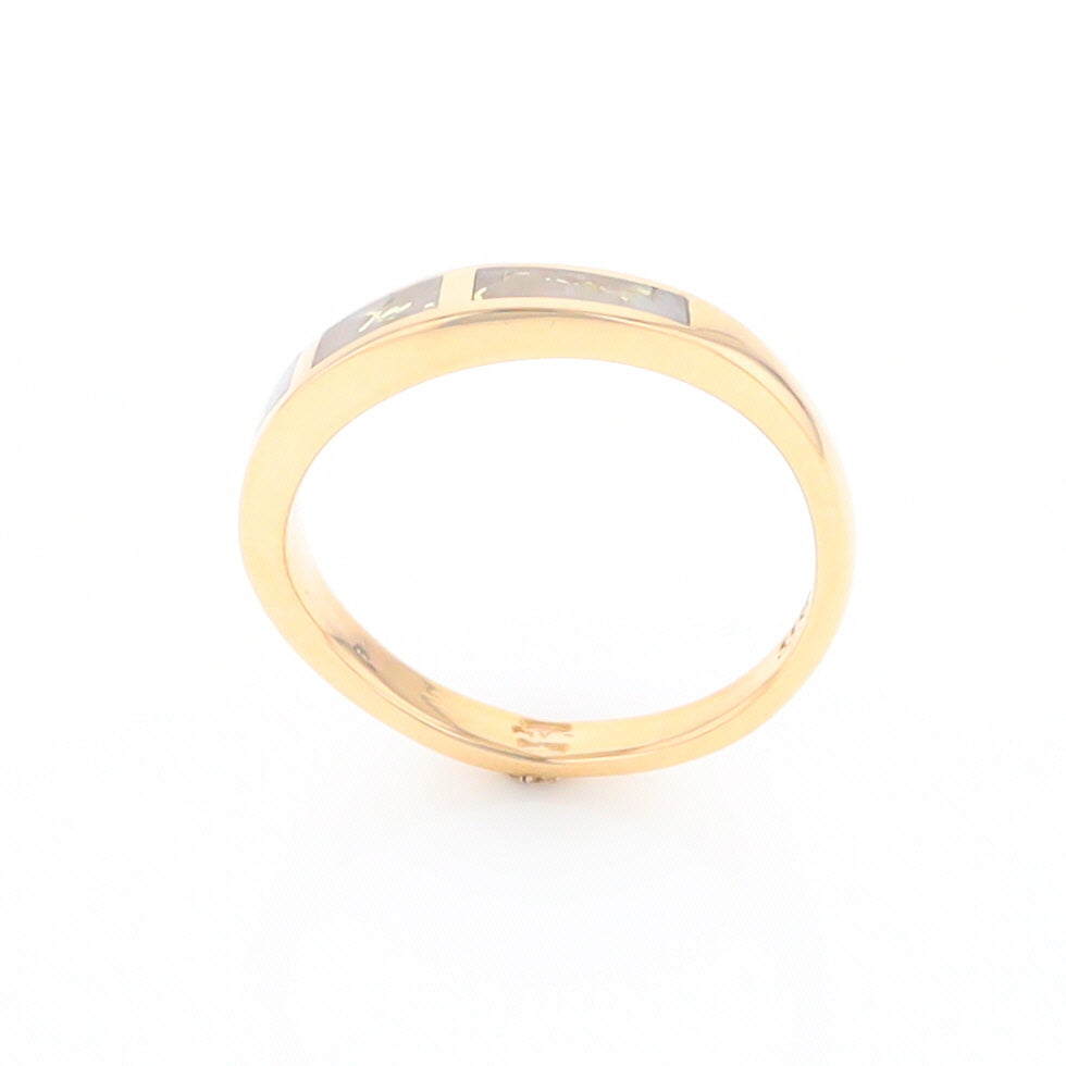 3 Section Gold Quartz Ring Lady’s Anniversary Band G2