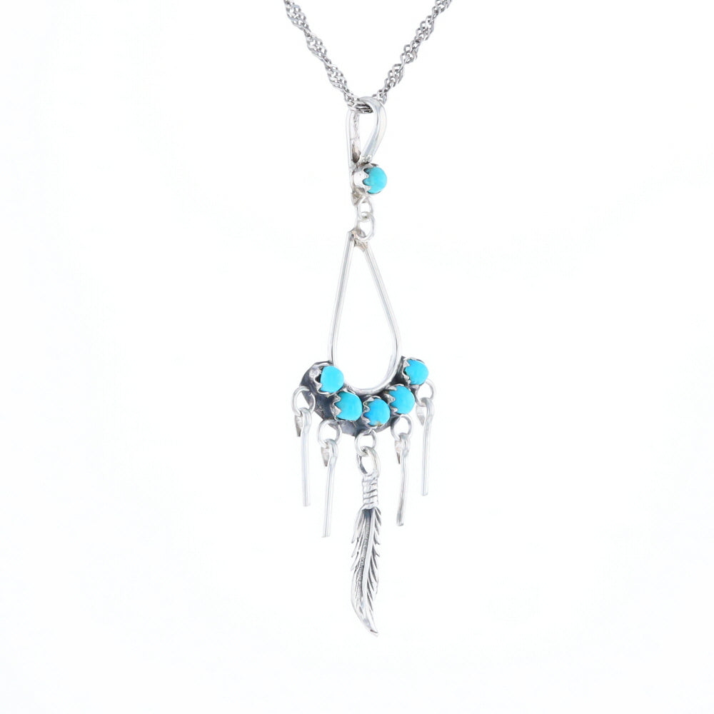 Native Turquoise Dangle Pendant