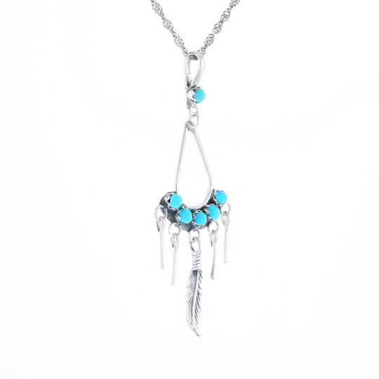 Native Turquoise Dangle Pendant