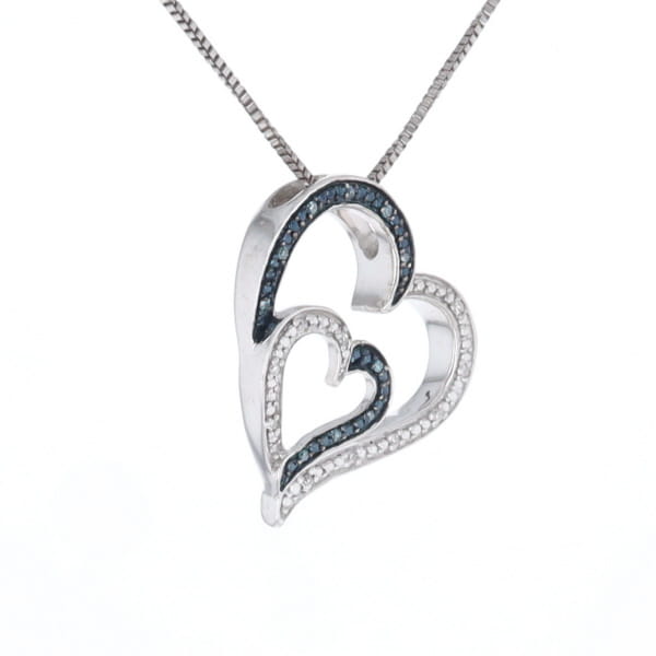 Double Heart Diamond Necklace
