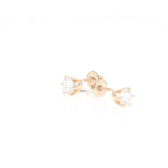 1.1ct 6-Prong Round Diamond Solitaire Studs