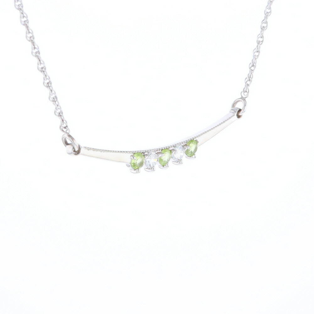 Peridot & Diamond Mother's Necklace