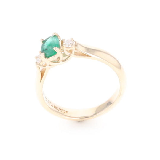 Emerald Three-Stone Trellis Ring