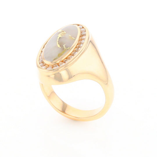 Gold Quartz Ring Lady’s