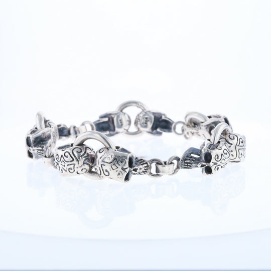 Silver Skull Bracelet