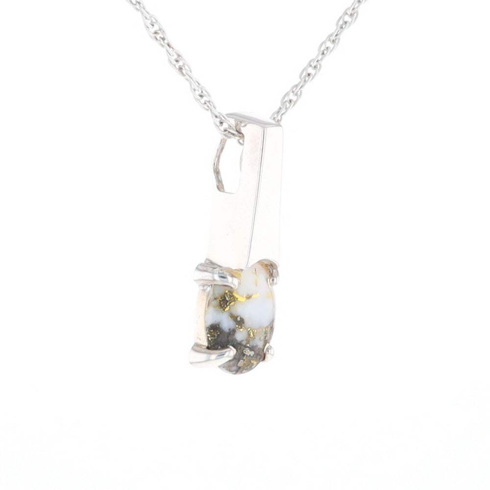 Gold Quartz Cabochon Pendant
