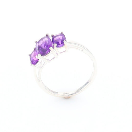 3-Stone Amethyst Ring