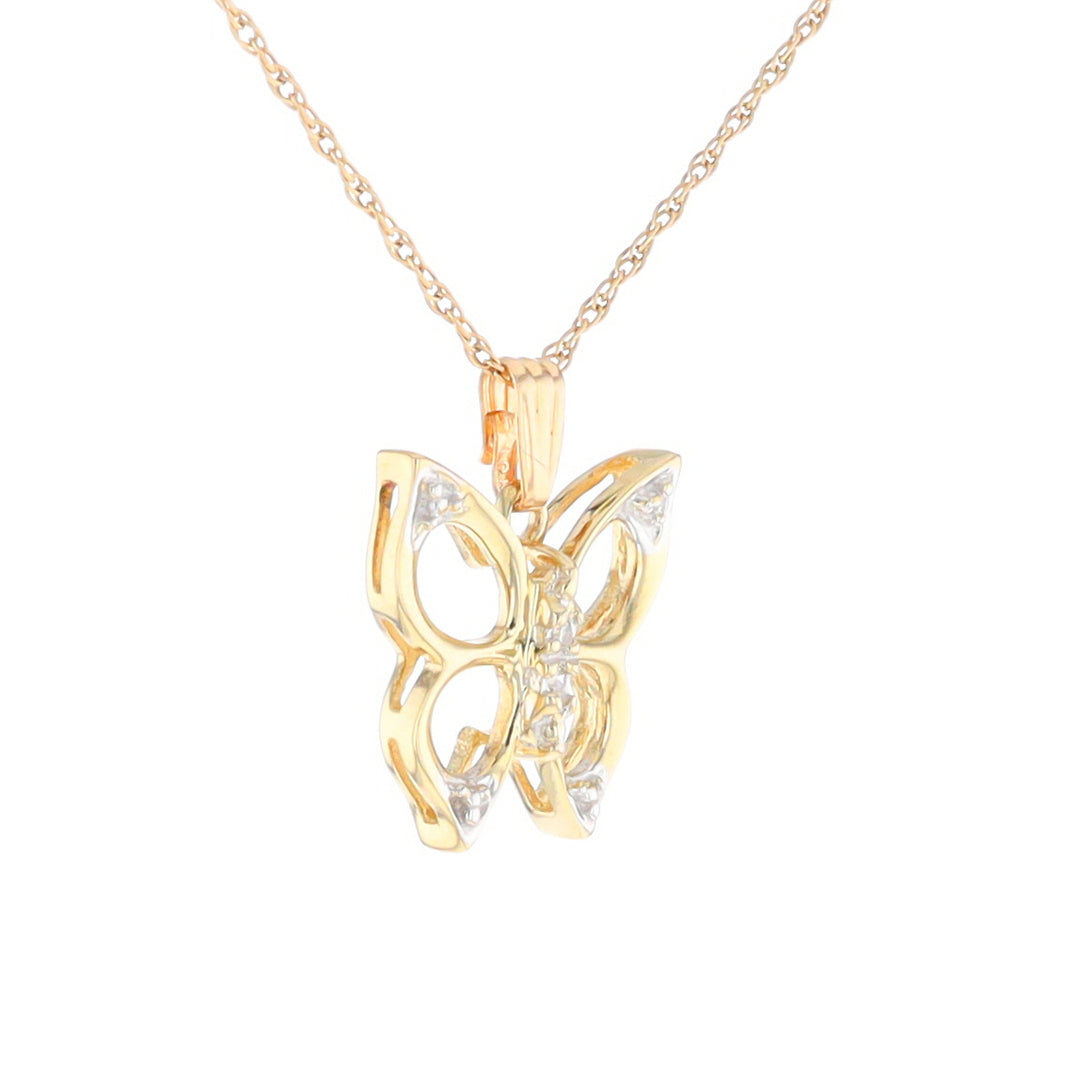 Diamond Butterfly Pendant