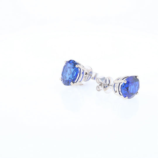 Imitation Sapphire Stud Earrings