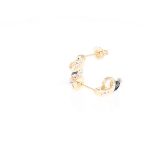 Blue Sapphire Swirl Earrings