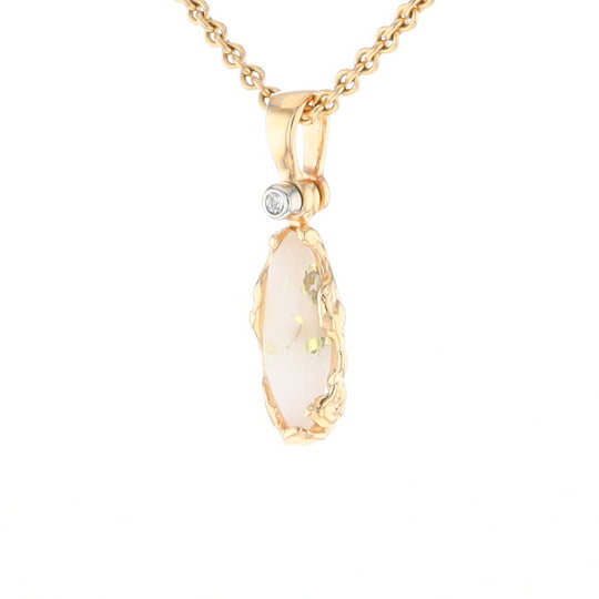 Gold Quartz Freeform Pendant (G2)