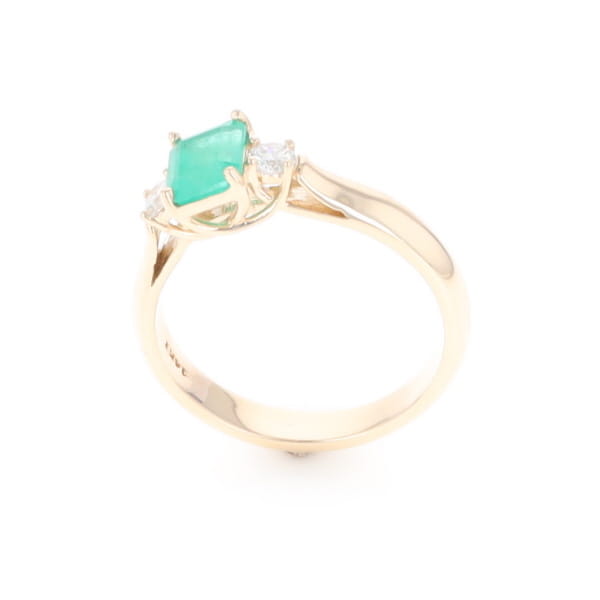 Emerald 3-Stone Trellis Ring