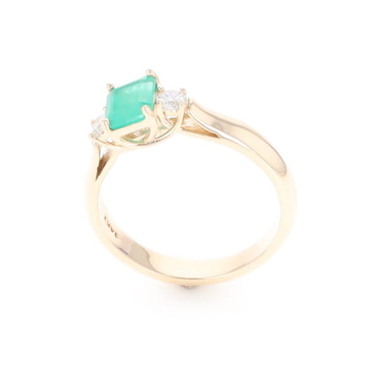 Emerald 3-Stone Trellis Ring