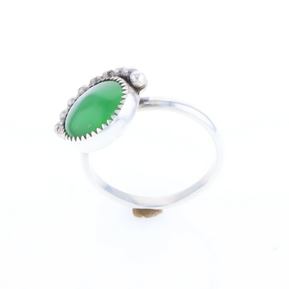 Green Glass Beaded Ring