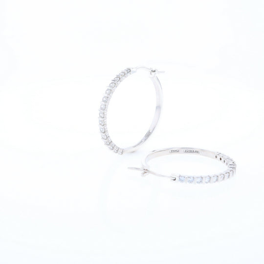 Cubic Zirconia Hoop Earrings