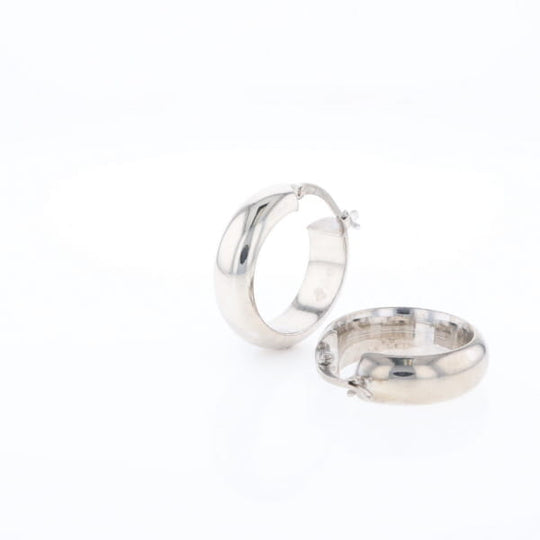 Hollow Round Tube Hoop Earrings
