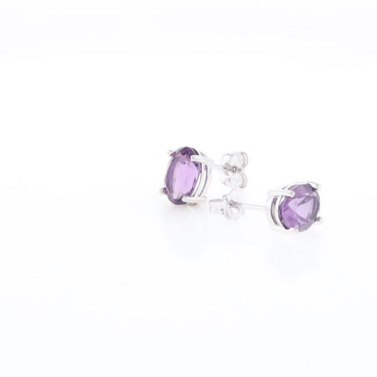 Amethyst Stud Earrings