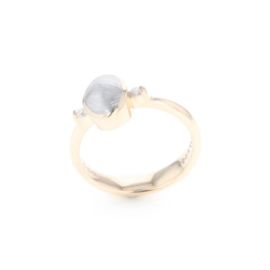 Meteorite Oval Inlay Ring