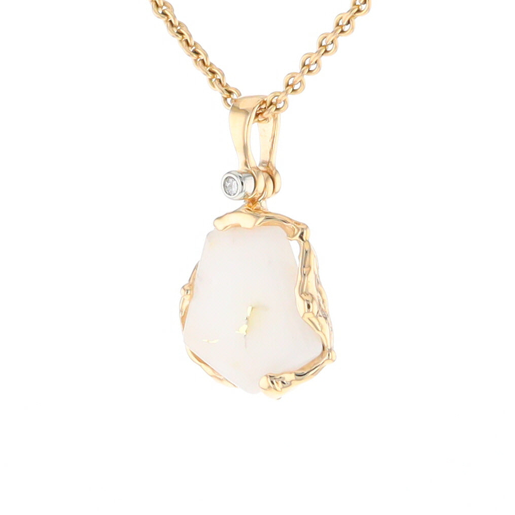 Gold Quartz Freeform Pendant  (G2)