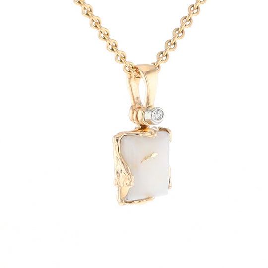 Gold Quartz Freeform Pendant (G2)