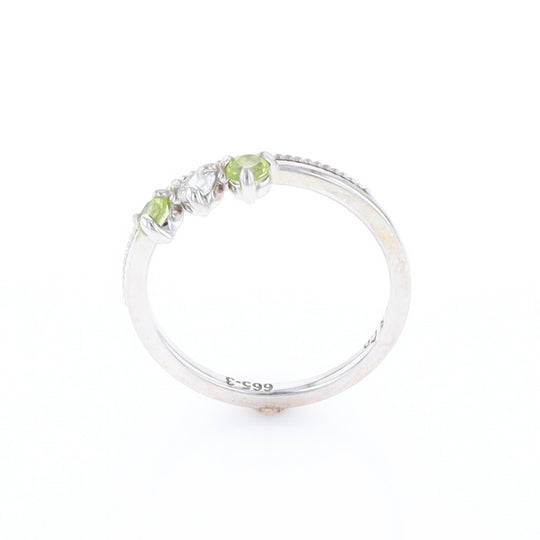 Peridot & Diamond Mother's Ring