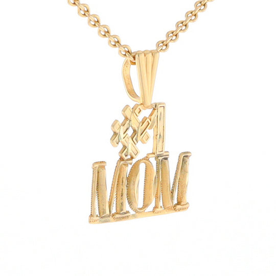 Yellow Gold #1 Mom Pendant