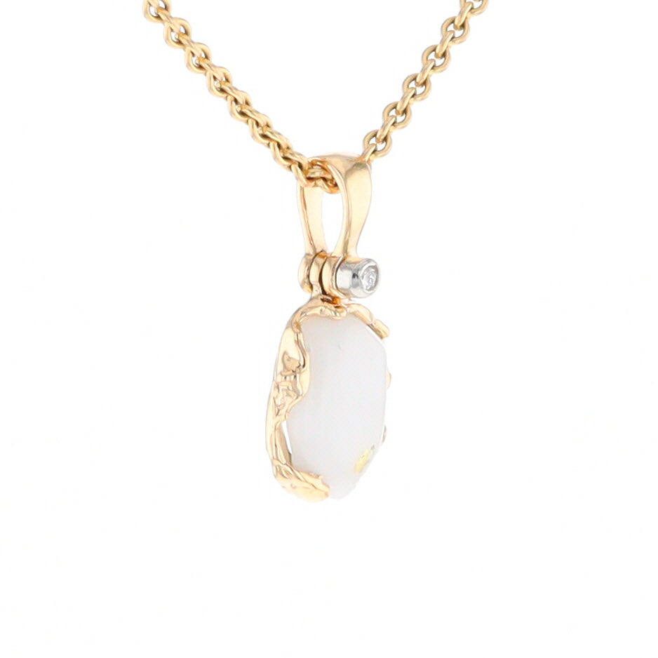 Gold Quartz Freeform Pendant (G2)