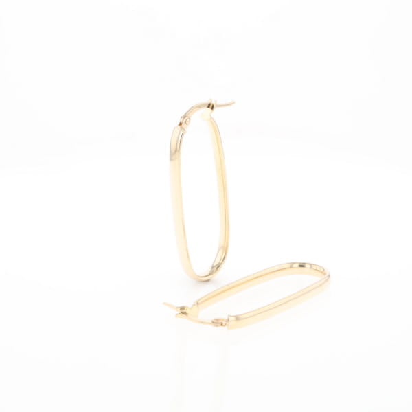 Flat Saddleback Hoop Earrings