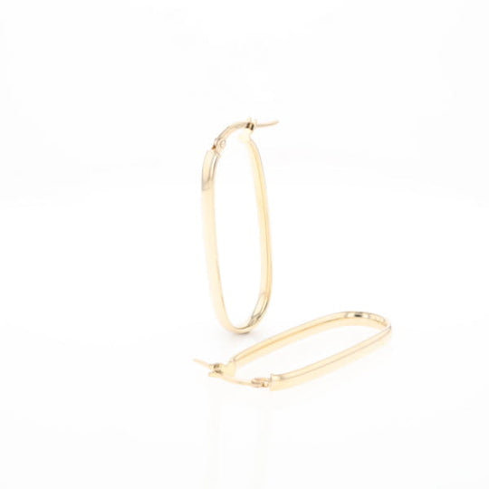 Flat Saddleback Hoop Earrings