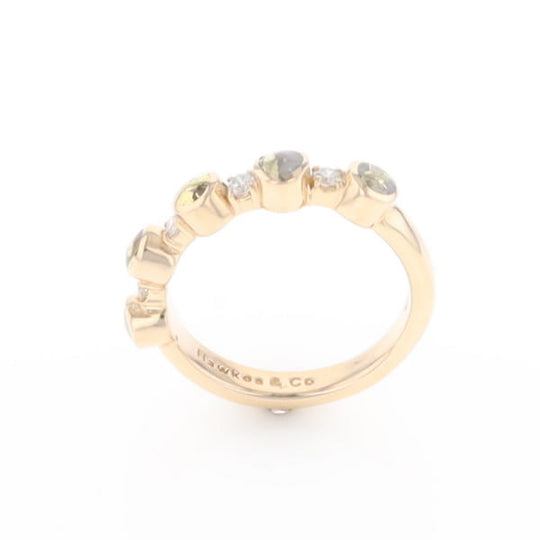 Gold Quartz Circle Inlay Wedding Band - G2