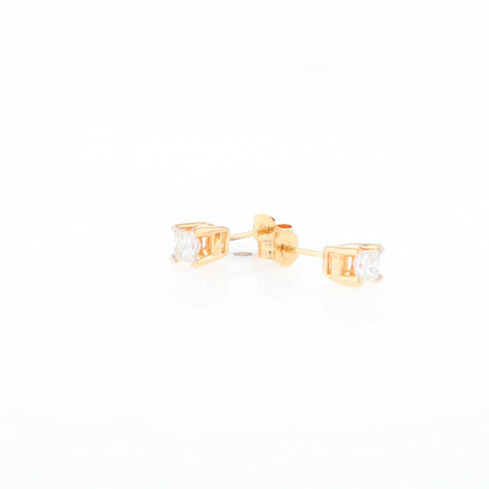 0.48ctw Princess Cut Diamond Studs