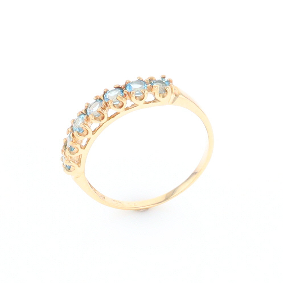 Round Blue Topaz Band