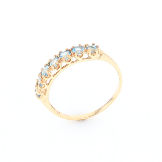 Round Blue Topaz Band