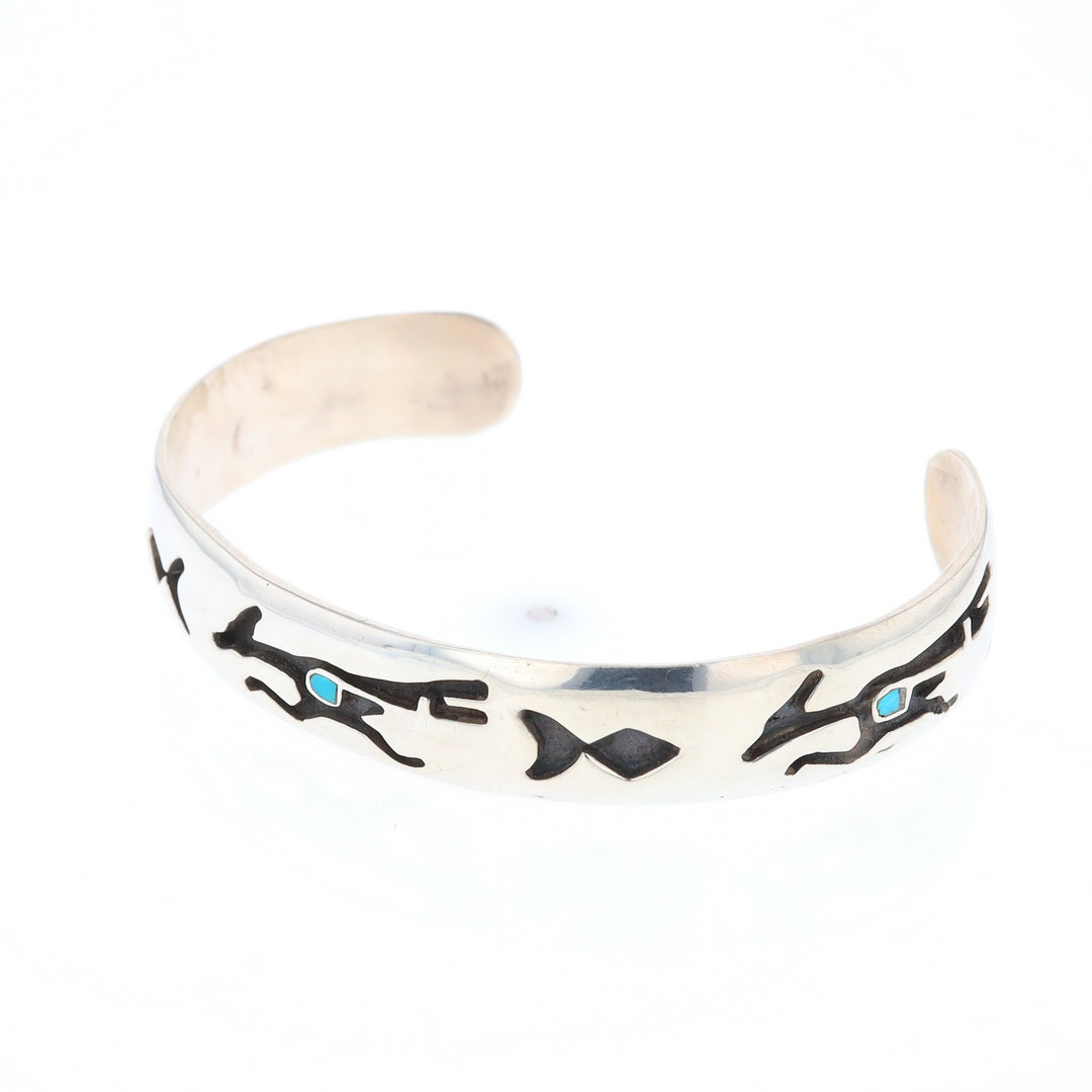 Road Runner and Arrowhead Sterling Silver Cuff