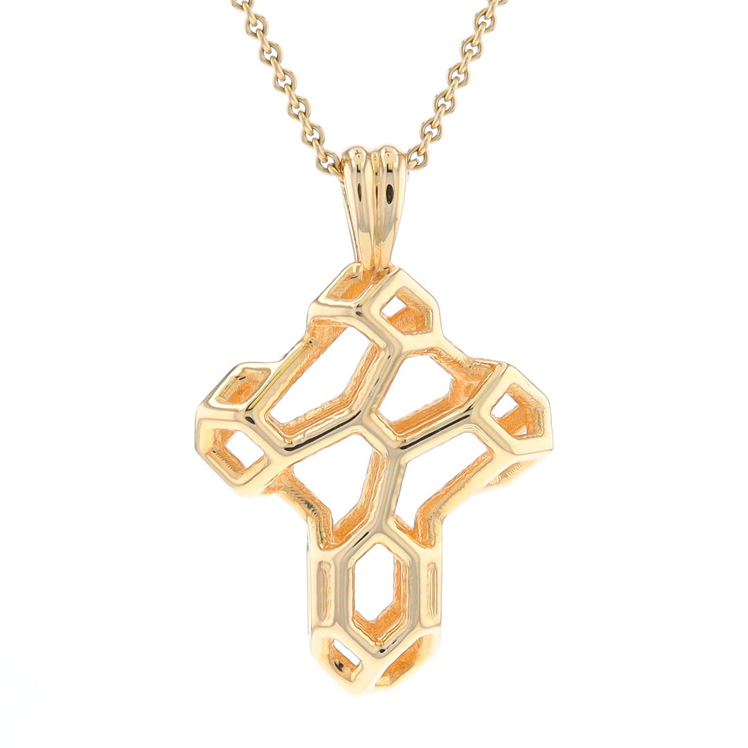 Voronoi Cross Pendant