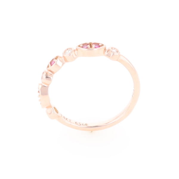 Pink Sapphire Simply Vintage Wedding Band
