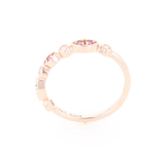 Pink Sapphire Simply Vintage Wedding Band