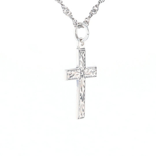 Floral Vine Cross Pendant