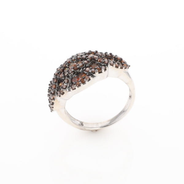 Knot Cluster Orange Diamond Ring