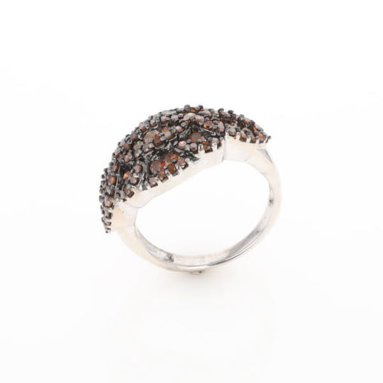 Knot Cluster Orange Diamond Ring