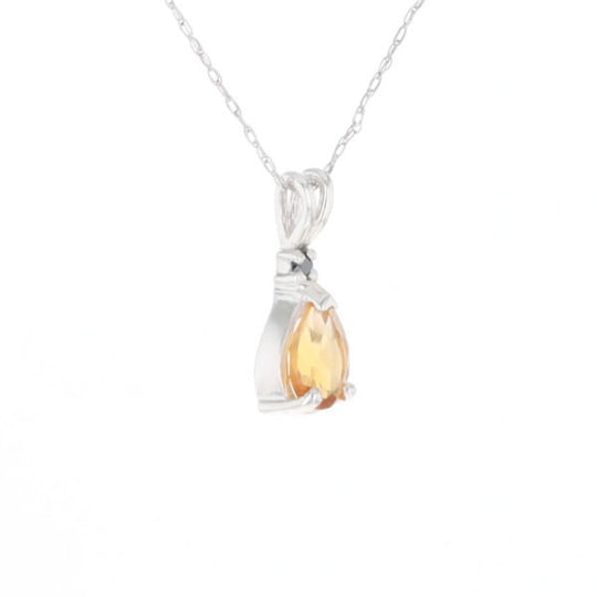 Citrine Pear Pendant