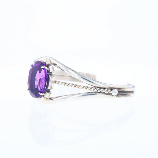 Twisted Amethyst Cuff Bracelet