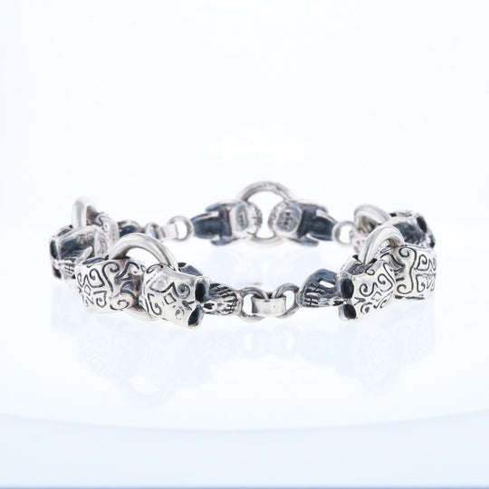 Silver Skull Bracelet