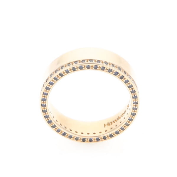 Men's Blue Sapphire Wedding Band Contemporary Design